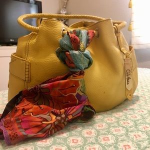 Cole Hann Classic. Braided handle. Yellow